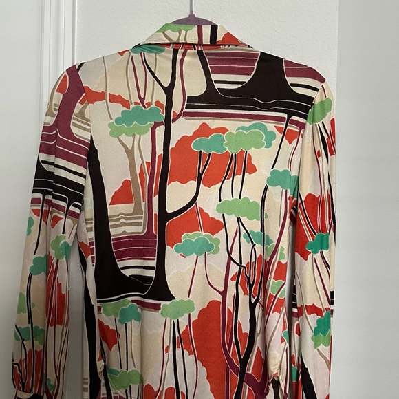 Button up long sleeve forest blouse - Picture 3 of 4